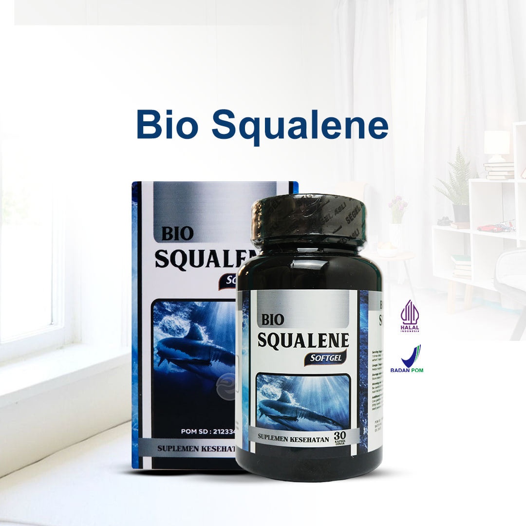 Bio Squalene Softgel Original Minyak Hati Ikan Hiu Bpom Halal Mui